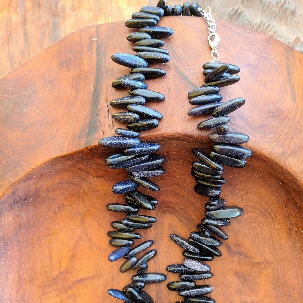 Blue Goldstone Necklace